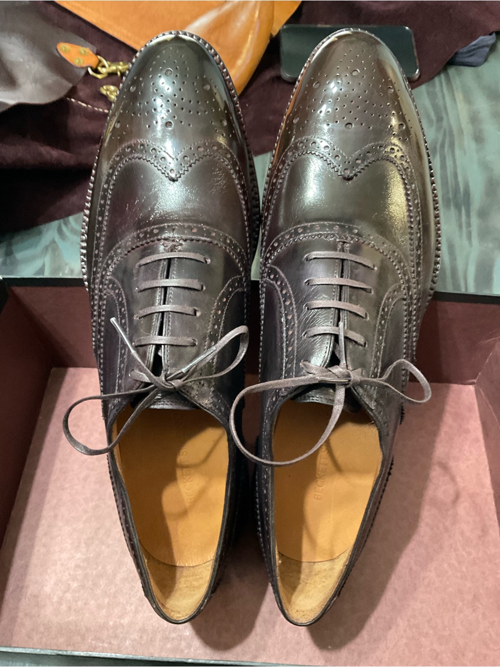 Beckett Simonon Men's Patina Wingtip Brogues Men’s Shoes Size Us12 — image 5 of 8